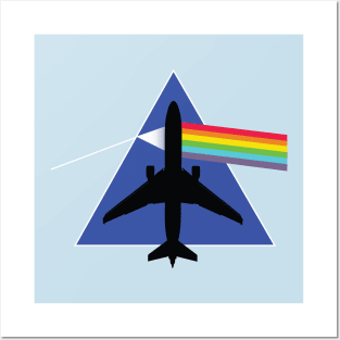 Airplane Rainbow Shine Design Posters and Art